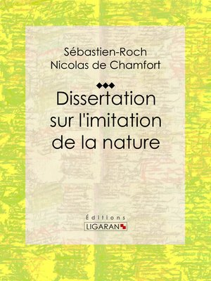 cover image of Dissertation sur l'imitation de la nature